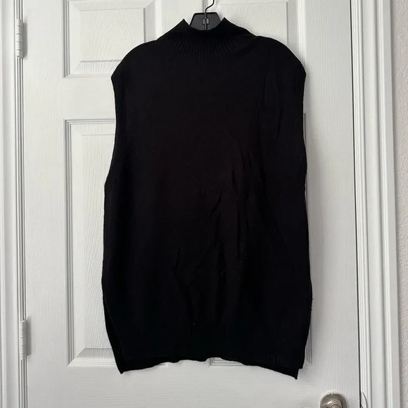 Athleta Alpine Tabard Sweater Black Medium Wool Cashmere Blend - Picture 3 of 5